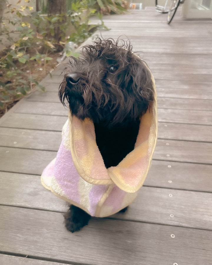 Dog Robe - Lavender Flower -