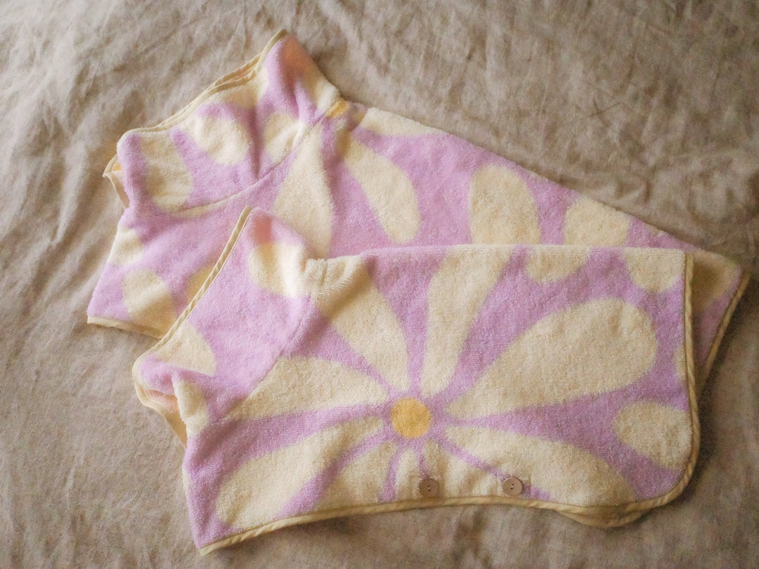 Dog Robe - Lavender Flower -