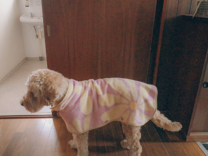 Dog Robe - Lavender Flower -