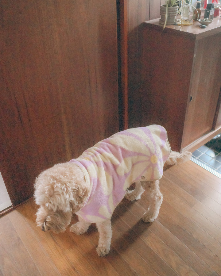 Dog Robe - Lavender Flower -